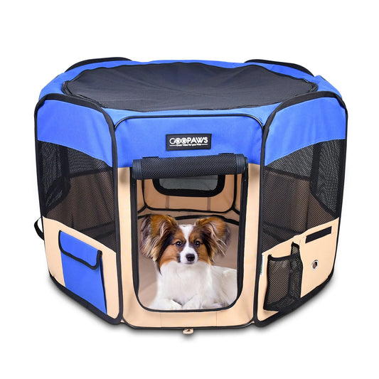 JESPET Pet Dog Playpens 36", 45" & 61" Portable Soft Dog Exercise Pen Kennel with Carry Bag