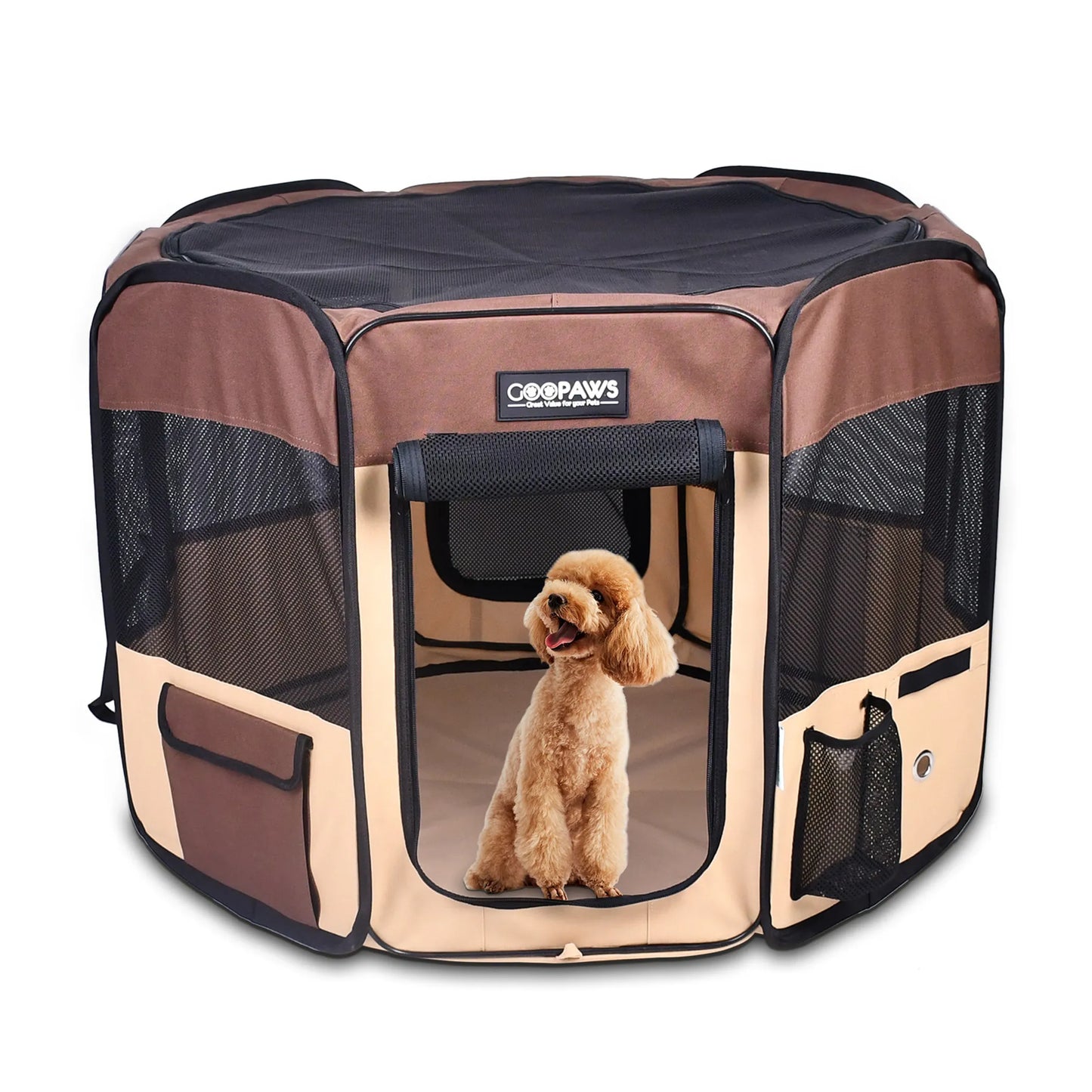 JESPET Pet Dog Playpens 36", 45" & 61" Portable Soft Dog Exercise Pen Kennel with Carry Bag