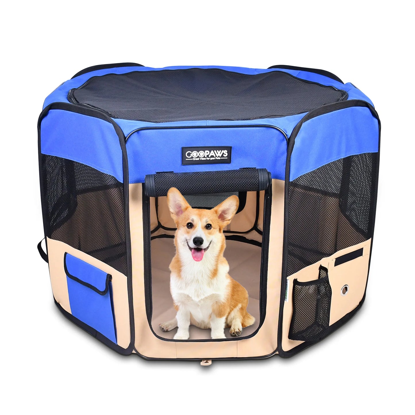 JESPET Pet Dog Playpens 36", 45" & 61" Portable Soft Dog Exercise Pen Kennel with Carry Bag