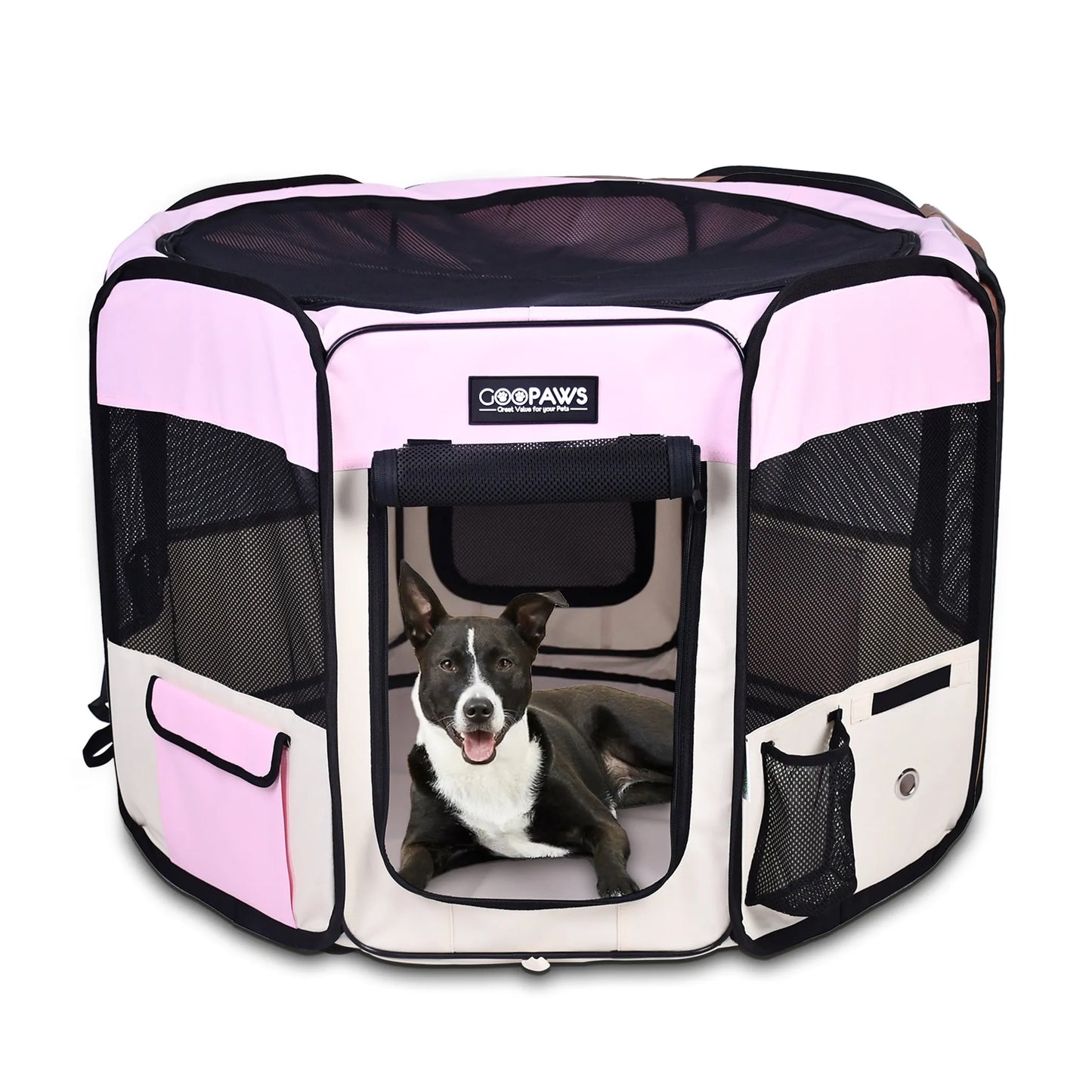 JESPET Pet Dog Playpens 36", 45" & 61" Portable Soft Dog Exercise Pen Kennel with Carry Bag